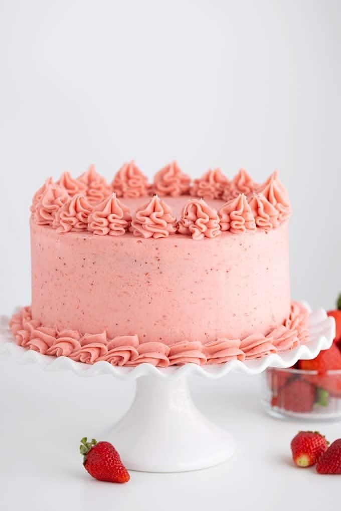 Strawberry Buttercream Cake