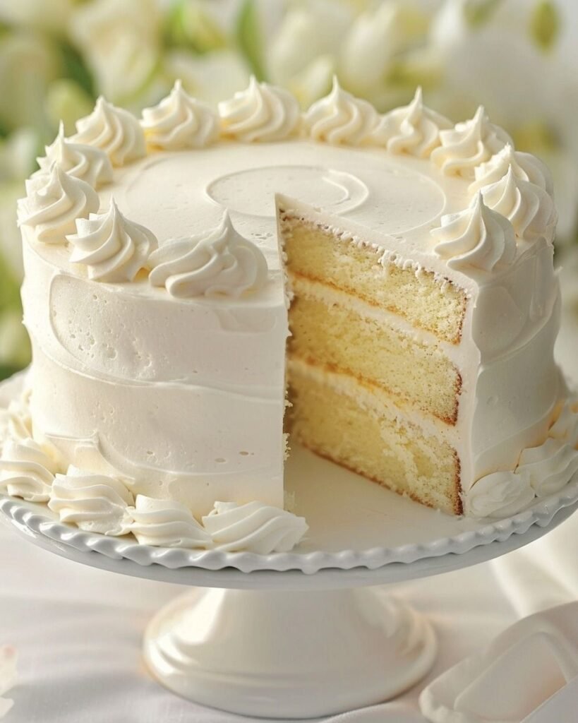 Vanilla Cake with whipped cream
