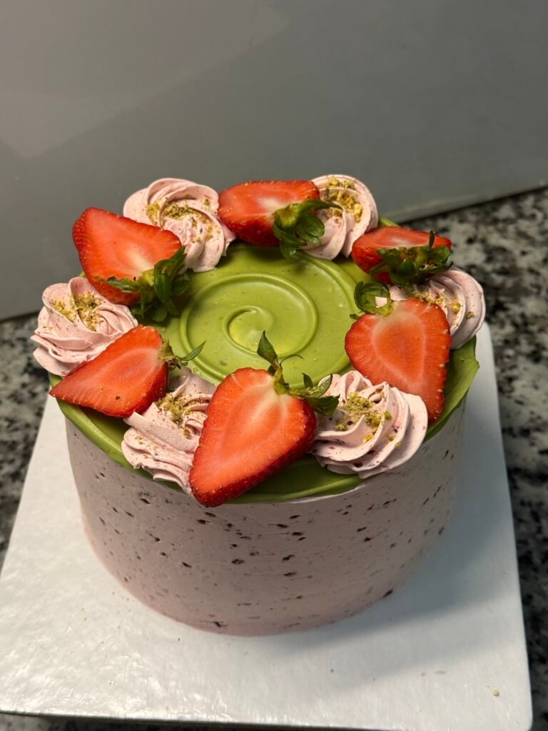 Strawberry Pistachio Cake