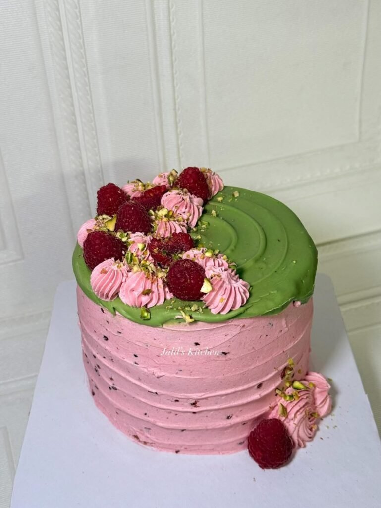 Pistachio Raspberry Cake