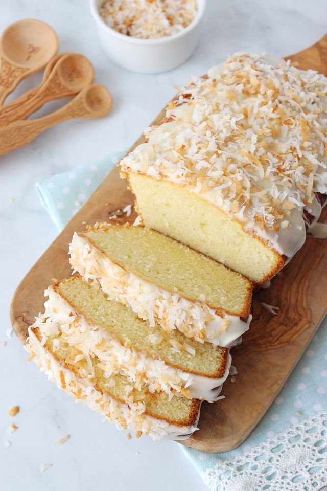 Coconut Pound Cake with Nuts